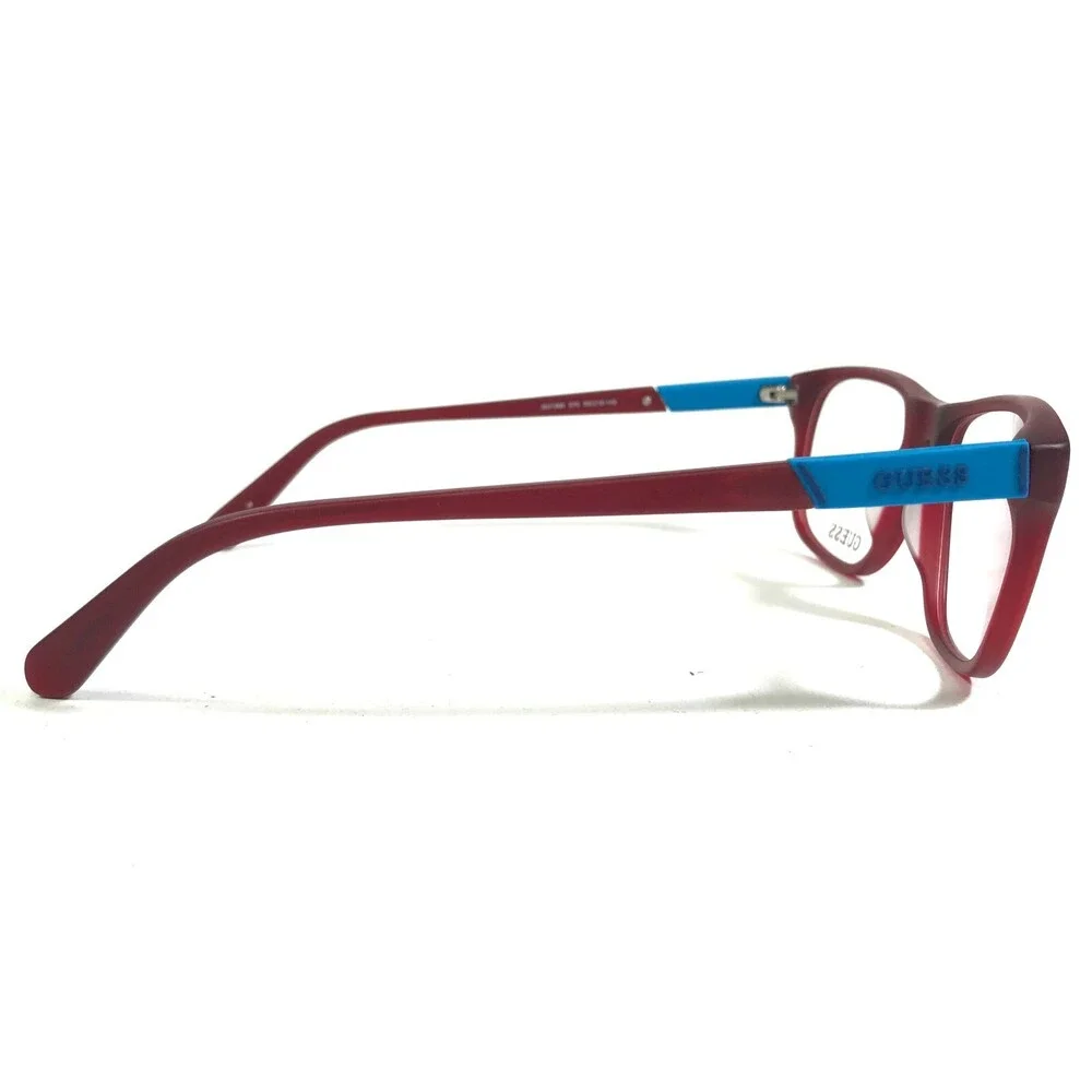 Guess Eyeglasses Frames GU1866 070 Blue Matte Red Square Full Rim 53-18-145
